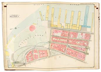 (NEW YORK CITY.) E. Belcher Hyde. Atlas of the Borough of Manhattan, City of New York. Volumes 1-3 (of 4).